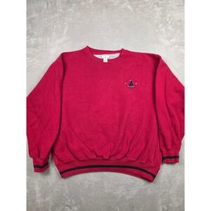 Vintage Cuffy's Sweatshirt Mens 3XL Red Cape Cod Massachusetts Sailboat Crewneck